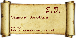 Sigmond Dorottya névjegykártya