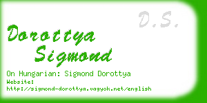 dorottya sigmond business card